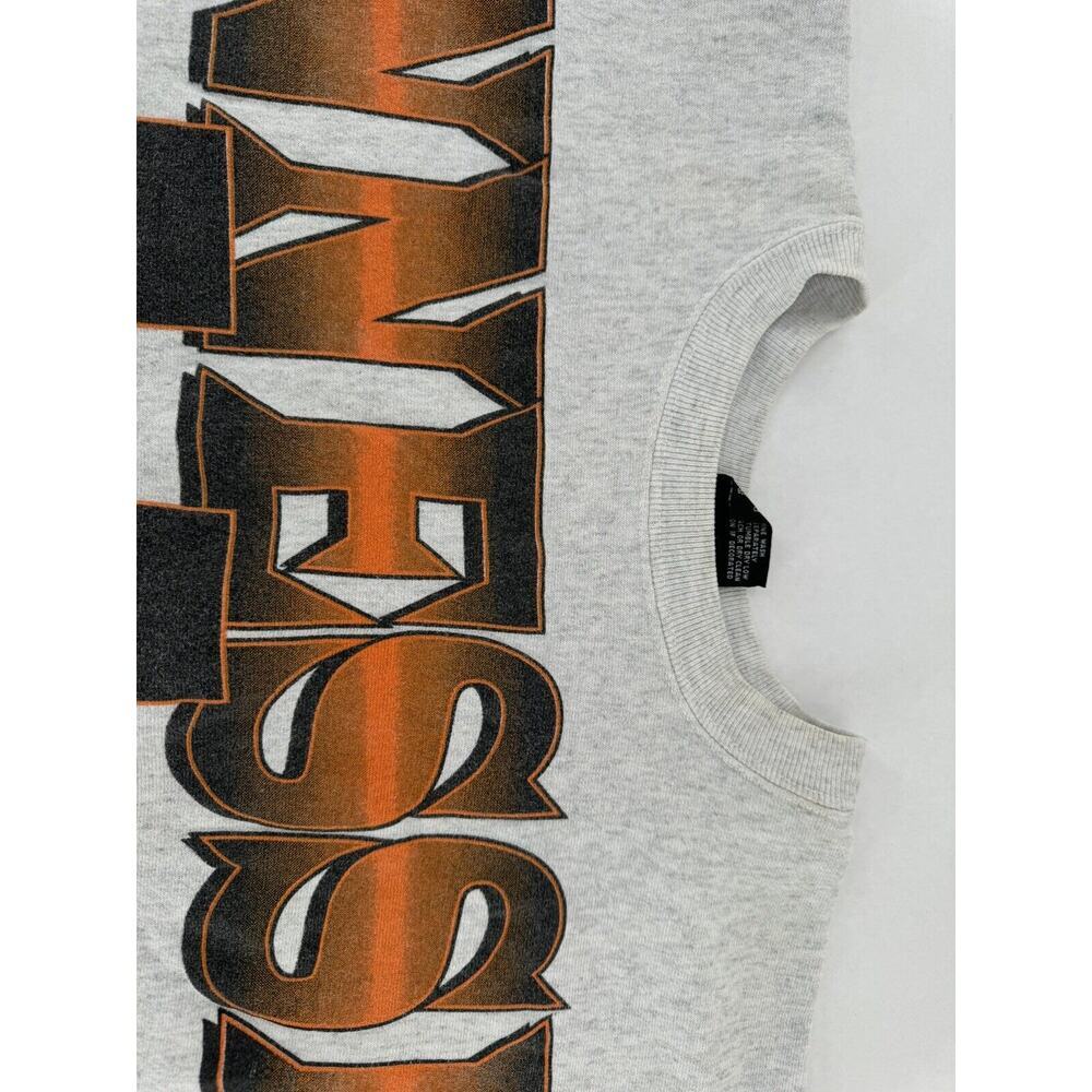 Vtg 90s Tennessee Vols Volunteers Sweatshirt Sz L Snoopy Grey Garment Graphics​ - Picture 7 of 16